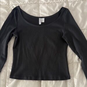 H&M Charcoal Long Sleeve Top